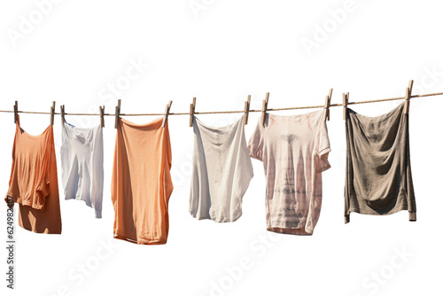 Clothesline. isolated object, transparent background