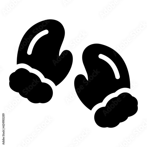 winter gloves Solid icon