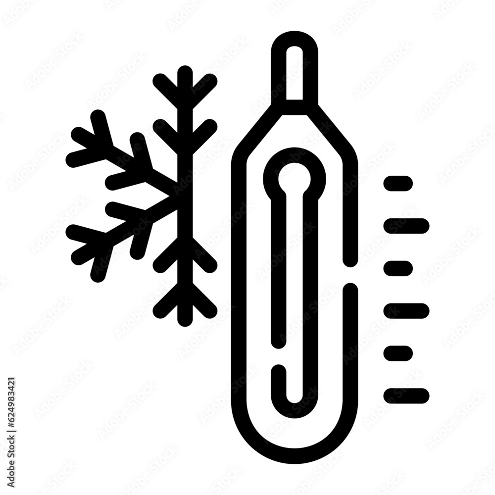cold Line Icon cold Line Icon