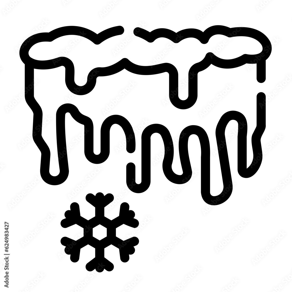 icicles Line Icon icicles Line Icon