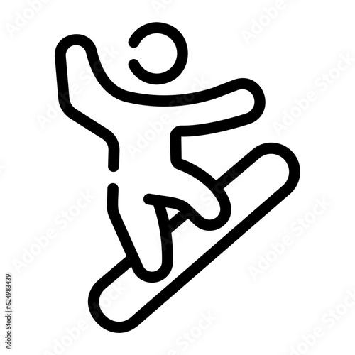 snowboarding Line Icon