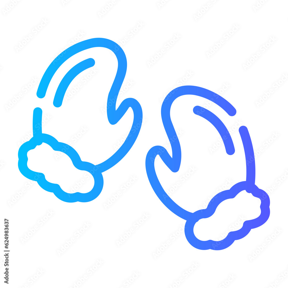 winter gloves Line Gradient Icon