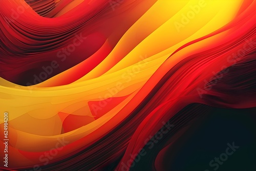 Fototapeta Naklejka Na Ścianę i Meble -  Yellow and red abstract wallpaper. Generative AI

