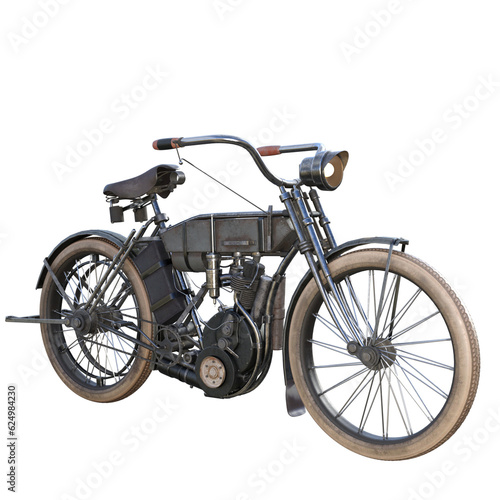 Motor bicycle isolated 
