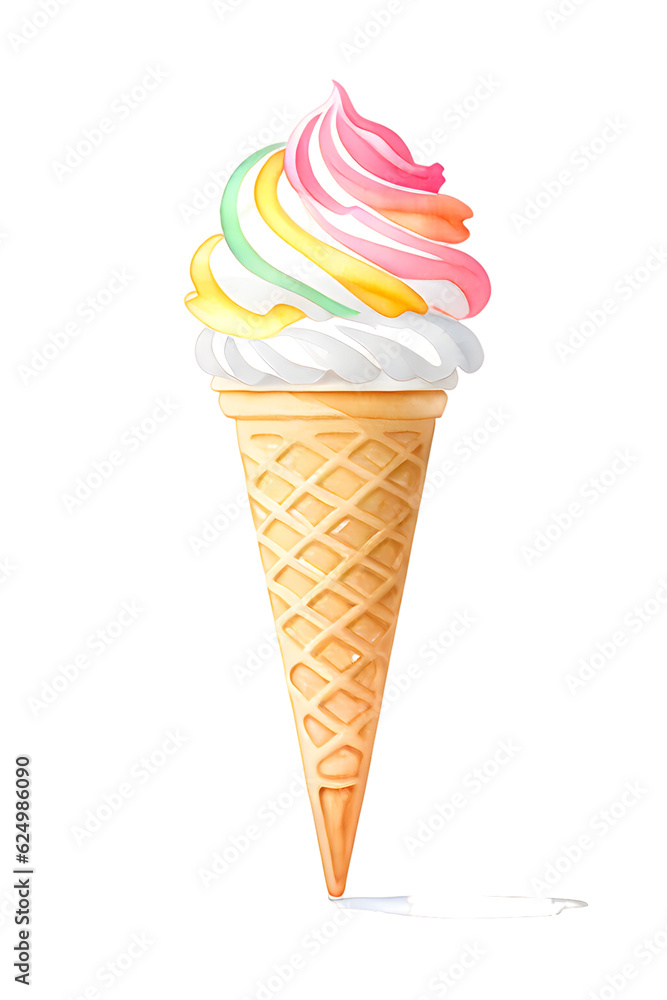 Rainbow ice cream cone Rainbow ice cream cone