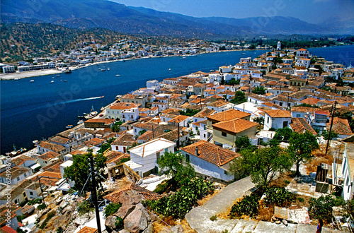 Cidade no mar Egeu. Grécia.
