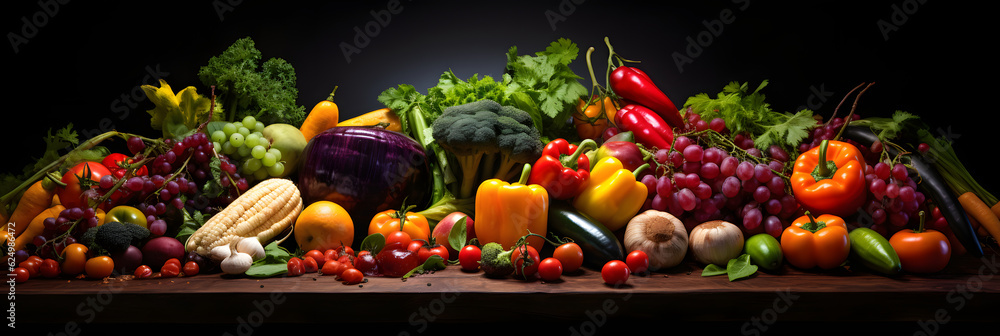 Bunch of food and vegetables