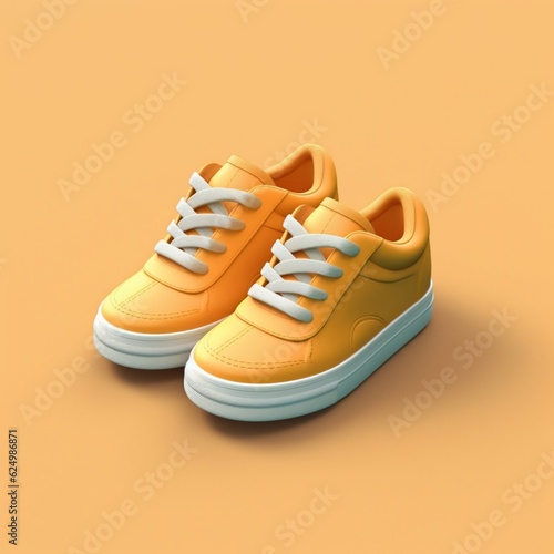 A pair of shoes cartoon illustration, AI Generated