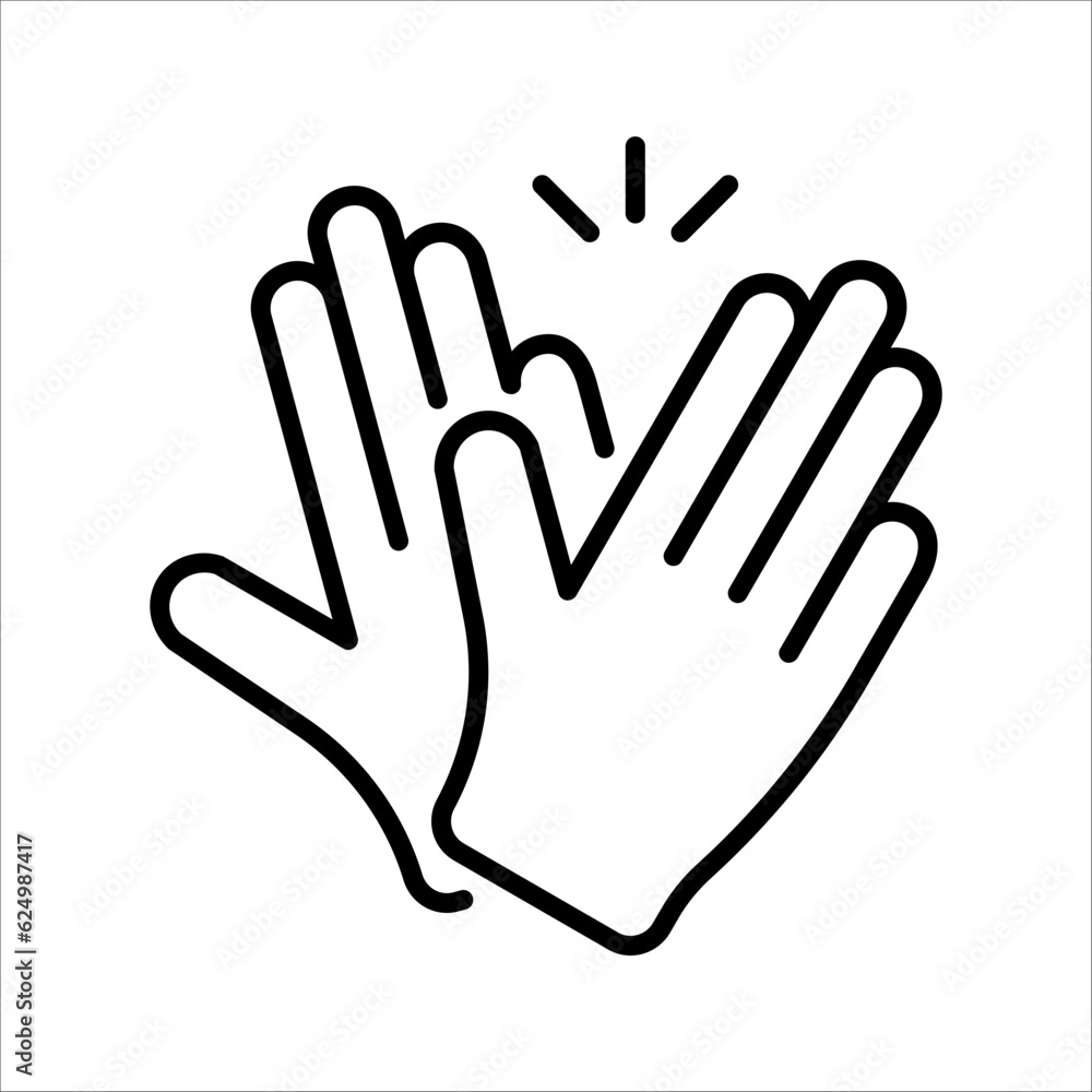 Hands clapping icon. Vector illustration. applause icon vector illustration on white background. Hands clapping icon. Vector illustration. applause icon vector illustration on white background.