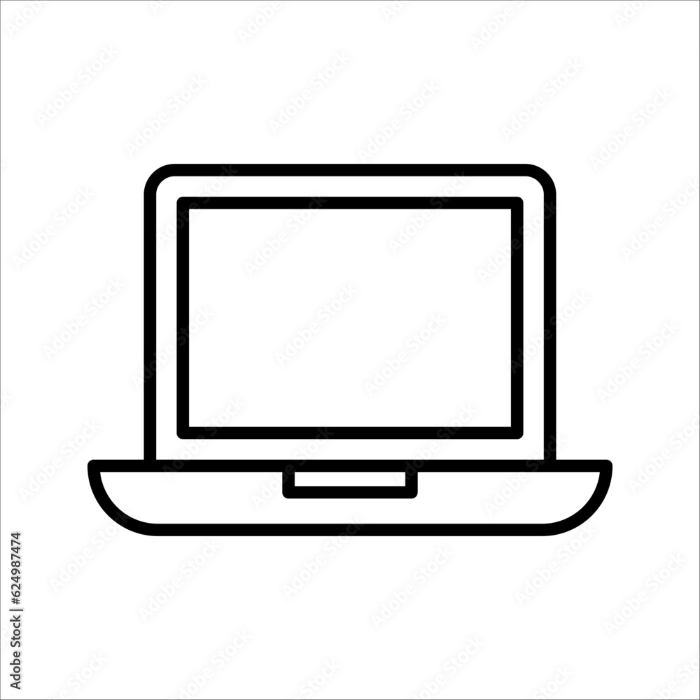 Laptop icon. computer icon vector illustration on white background Laptop icon. computer icon vector illustration on white background
