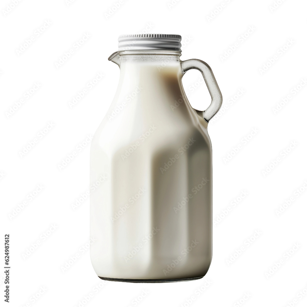 Gallon of milk . isolated object, transparent background Gallon of milk . isolated object, transparent background