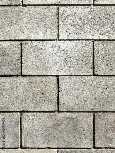 Grey concrete block wall background