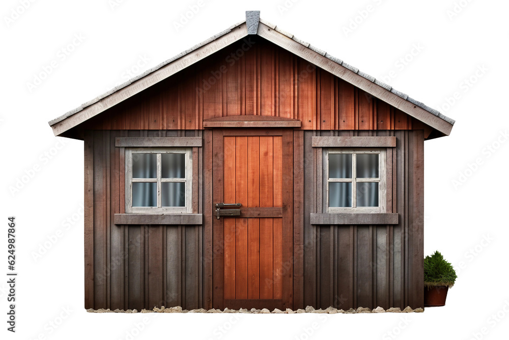 Garden shed. isolated object, transparent background Garden shed. isolated object, transparent background