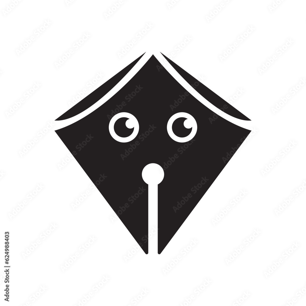 fox art pena logo icon illustration. fox art pena logo icon illustration.
