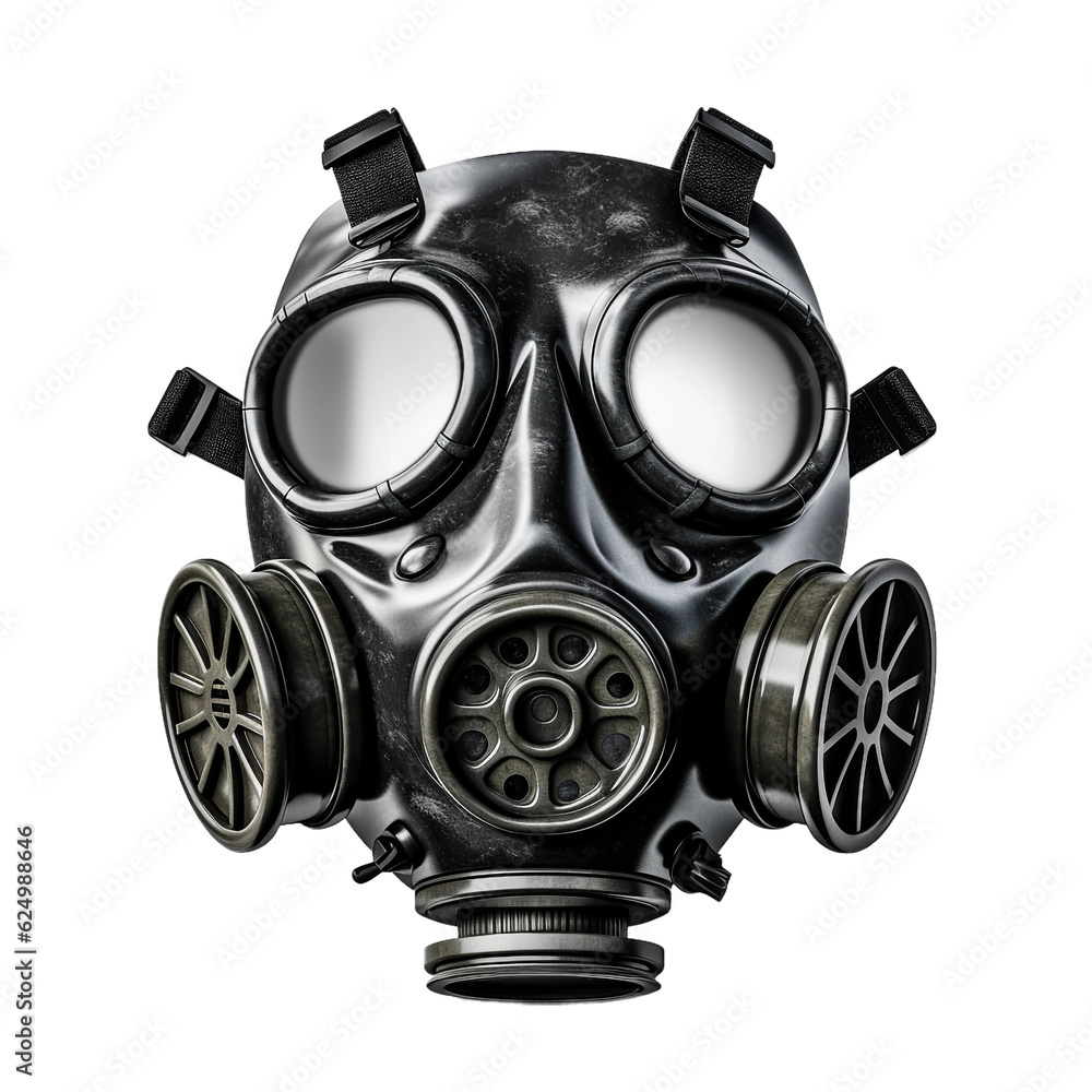 Gas mask. isolated object, transparent background Gas mask. isolated object, transparent background