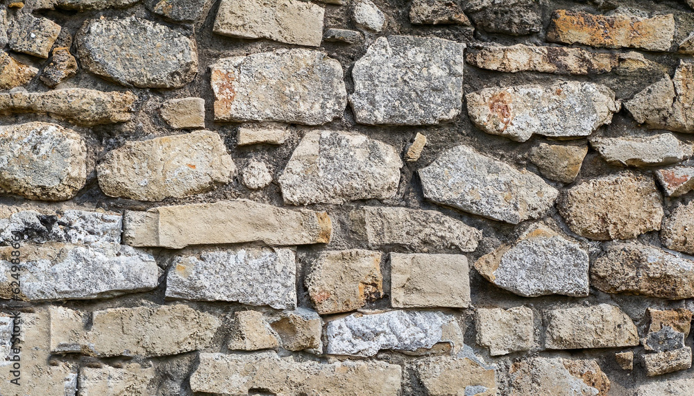 Texture of a stone wall. Old castle stone wall texture background. Stone wall as a background or texture. Part of a stone wall, for background or texture