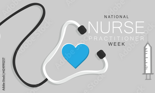 National nurse practitioner week. background, banner, card, poster, template. Vector illustration.