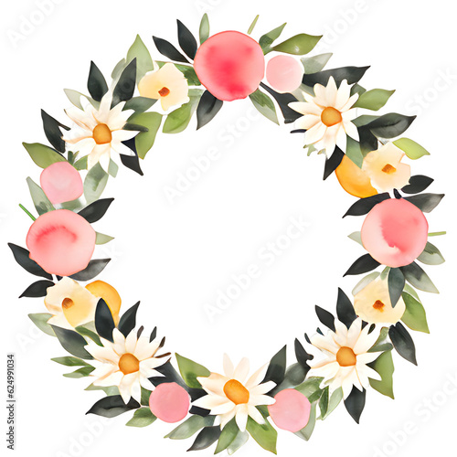 Watercolor Flower wreath