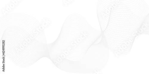 Abstract white blend wave lines and technology background. Modern white flowing wave lines and glowing moving lines. Futuristic technology and sound wave lines background.
