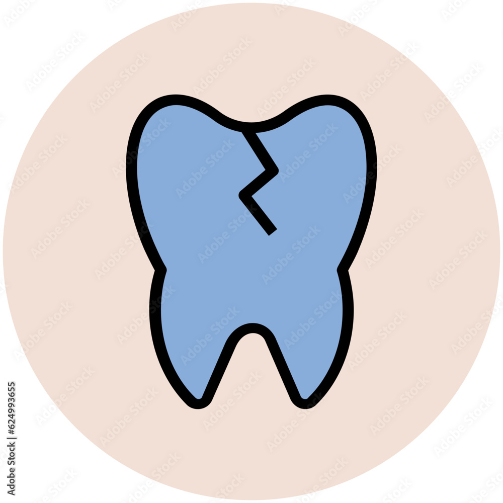 Clean teeth flat icon design Clean teeth flat icon design