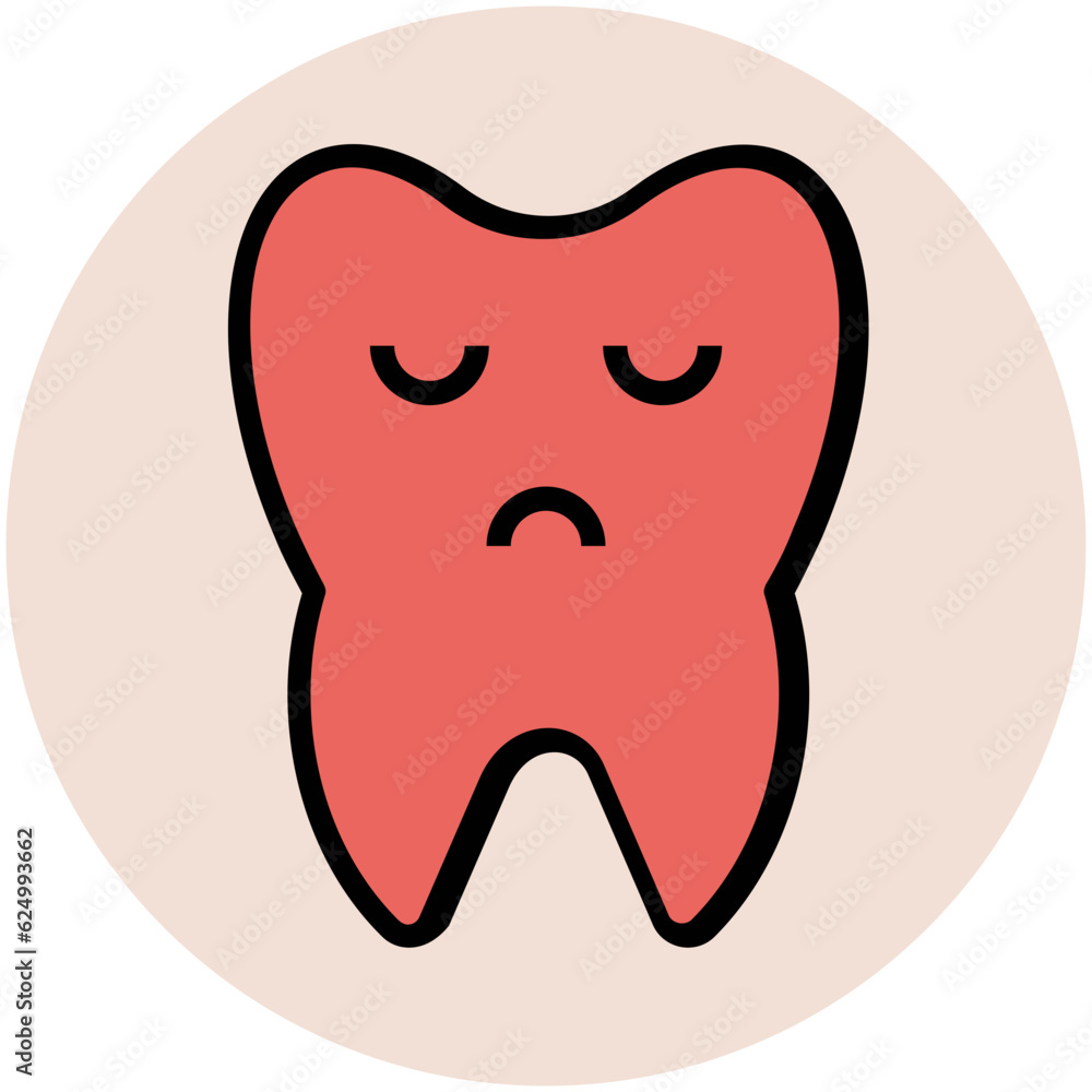 Clean teeth flat icon design Clean teeth flat icon design