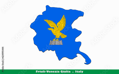Friuli Venezia Giulia Flag -  Regions of Italy (EPS)