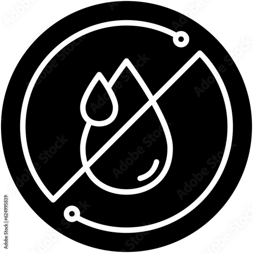 Trans Fat Free Icon. Non Oil Food Product Symbol Stock Illustration. Vector Solid Icons For UI Web Design And Presentation
