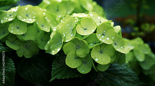 leaf with dew drops HD 8K wallpaper Stock Photographic Image 