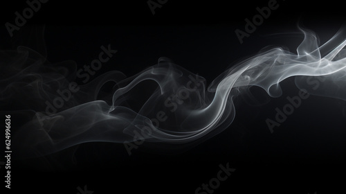 White smoke with black background