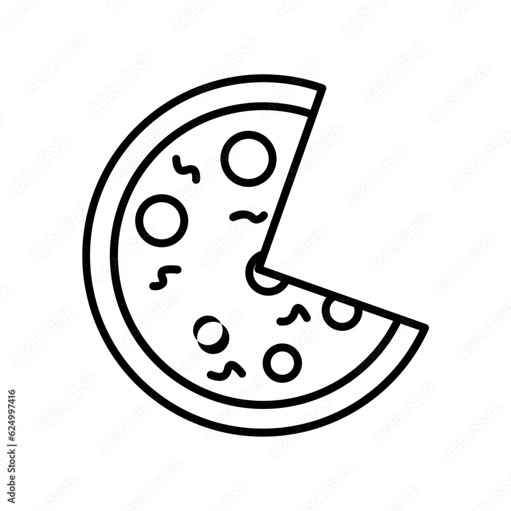 pizza line icon pizza line icon