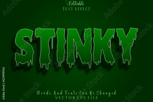 Stinky Editable Text Effect Emboss Cartoon Style