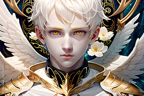 knight of angel-boy. Generative AI