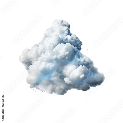 Isolated PNG cutout of a cloud on a transparent background, Generative Ai.
