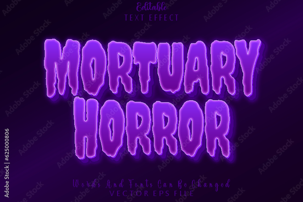 Mortuary Horror Editable Text Effect Emboss Cartoon Style