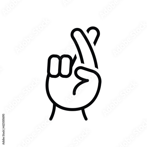 Black line icon for lying 