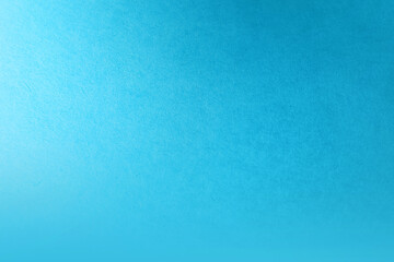 Paint bright blue tone color on environmental friendly cardboard box blank paper texture minimal style background with space