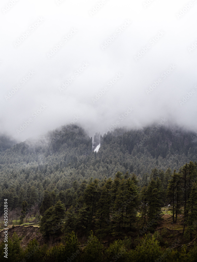 Breathtaking landscape and mountains of Kashmir stock image. 