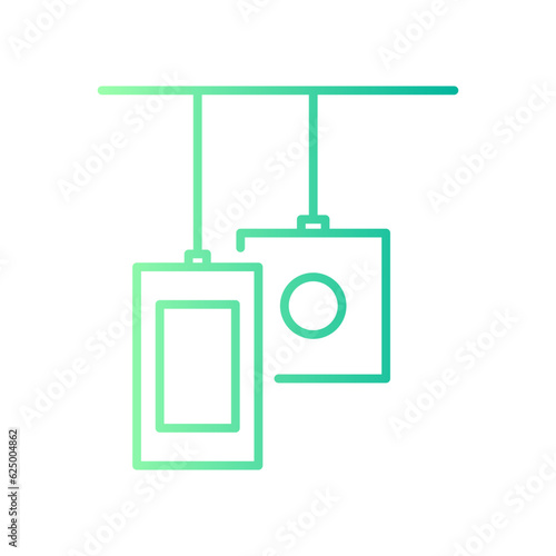 art exhibition gradient icon