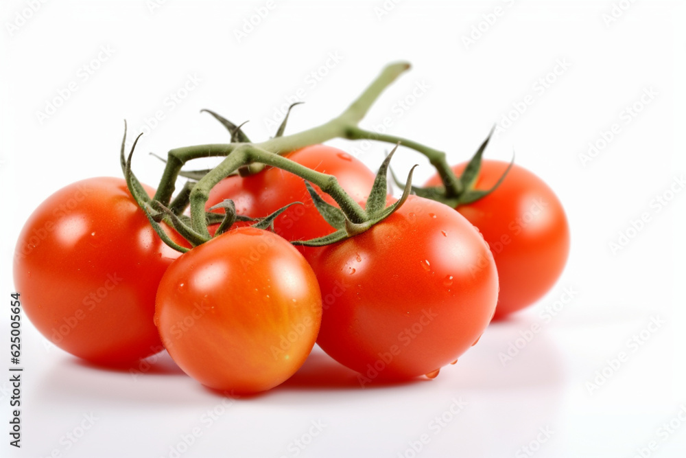 a sprig of tomato on a white background