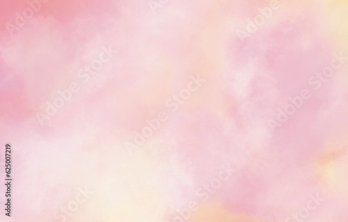 パステル調 手描き水彩画の背景素材 ピンクイエロー