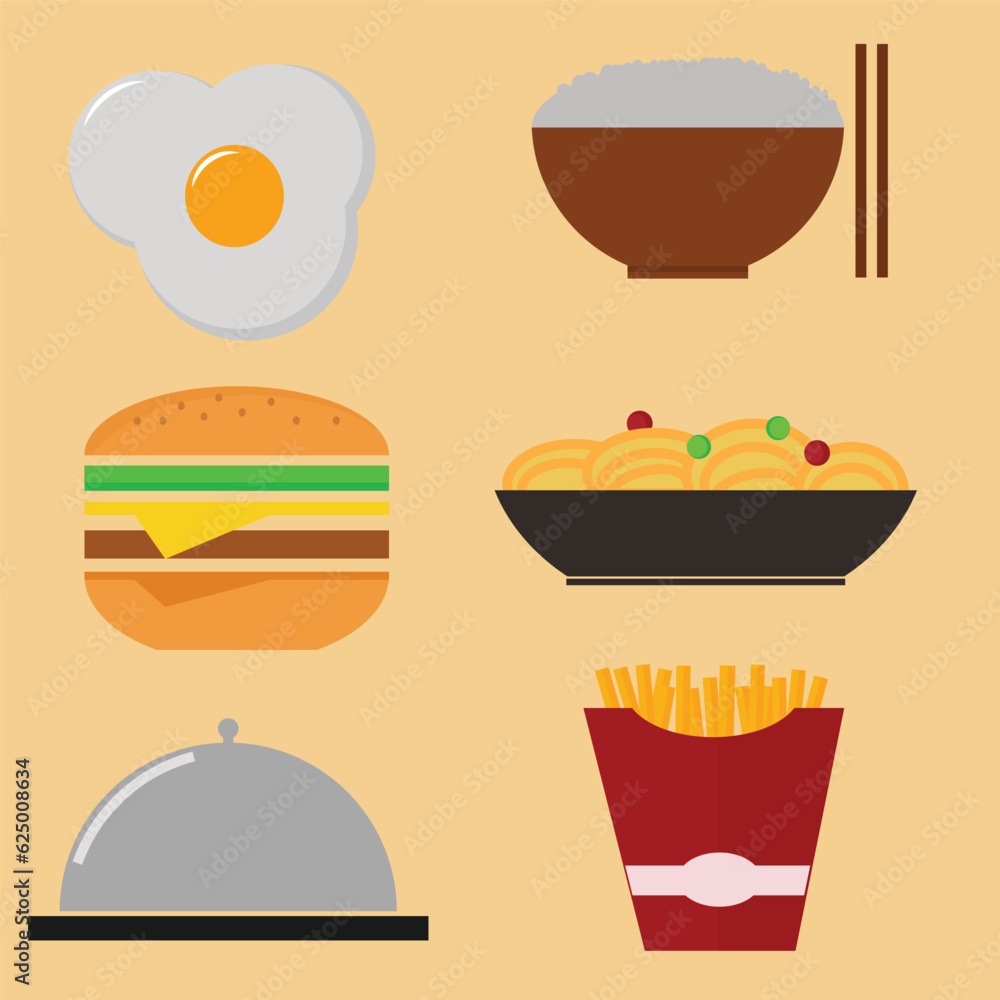 fast food icons set fast food icons set