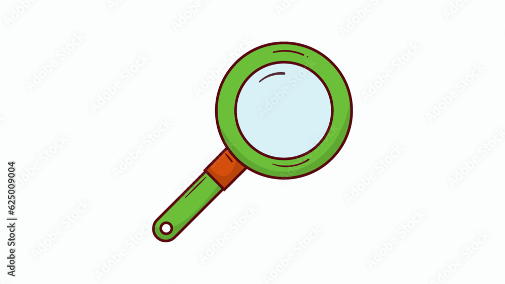 Magnifying Glass Icon In Hand Drawn Doodle Style. Magnifying Glass Icon In Hand Drawn Doodle Style.