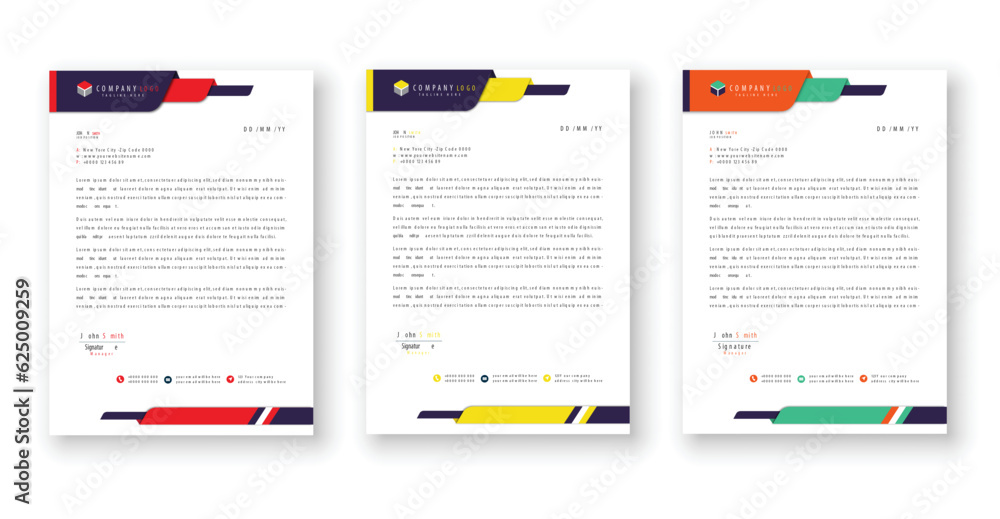Modern creative clean business letterhead design
template vector illustration. Modern creative clean business letterhead design
template vector illustration.