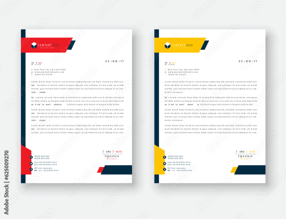 Modern creative clean business letterhead design
template vector illustration. Modern creative clean business letterhead design
template vector illustration.