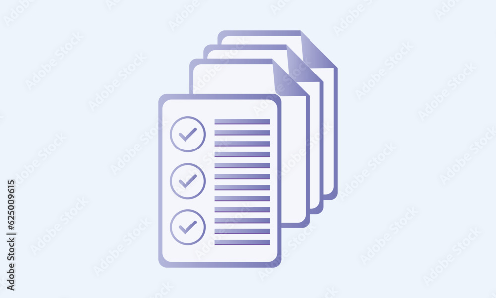 Piles of licenses or contract documents The concept of document verification with valid stamp or pack approval.on white background.Vector Design Illustration. Piles of licenses or contract documents The concept of document verification with valid stamp or pack approval.on white background.Vector Design Illustration.