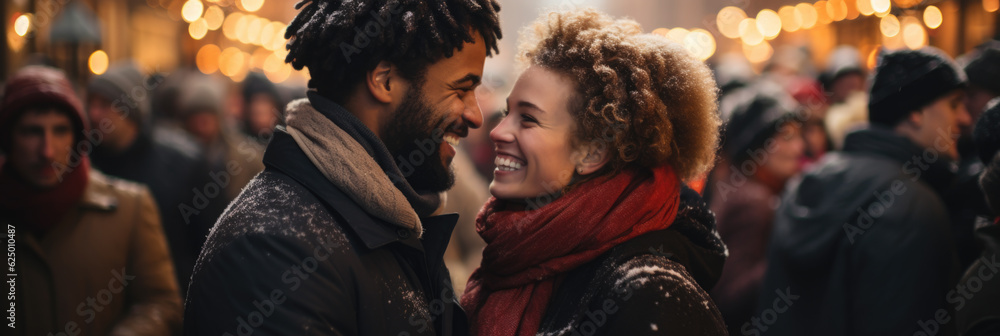 Generative AI - Embracing Festive Love: A Winter Wonderland at the Christmas Market