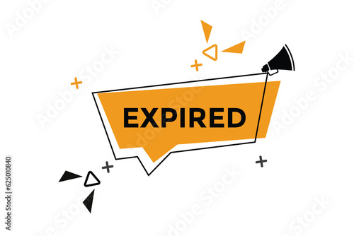 Expired button web banner templates. Vector Illustration 

