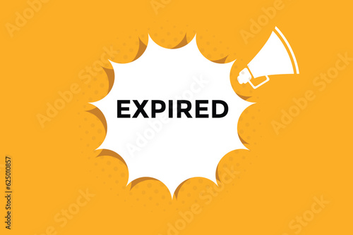 Expired button web banner templates. Vector Illustration 
