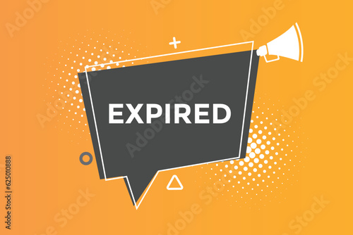 Expired button web banner templates. Vector Illustration 
