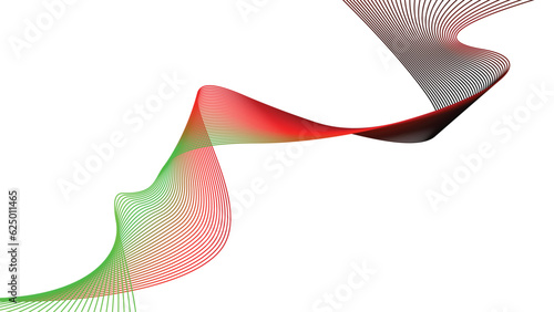 black red white green abstract tech wavy lines gradient background 